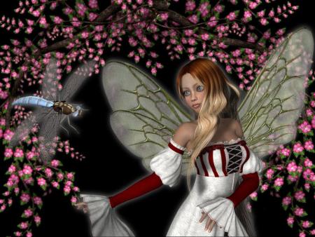 l'ange et  libélule